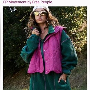 FP Movement by Free People Pink Quilted Vest